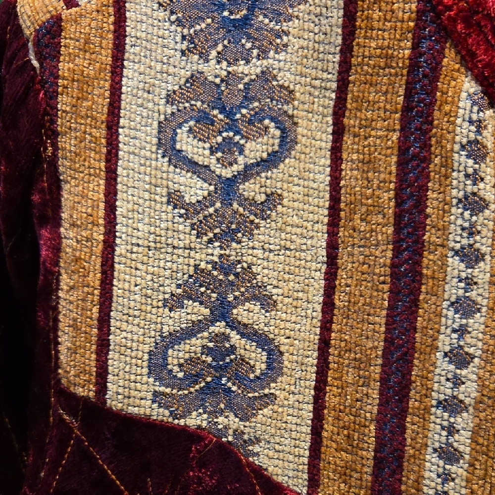 Elegant Red Patchwork Blazer - image 4